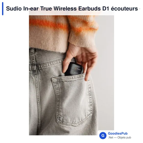 Écouteurs sans fil personnalisables Sudio In-ear True Wireless D1 avec logo - Image 6