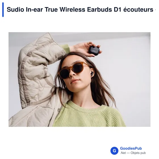 Écouteurs sans fil personnalisables Sudio In-ear True Wireless D1 avec logo - Image 7