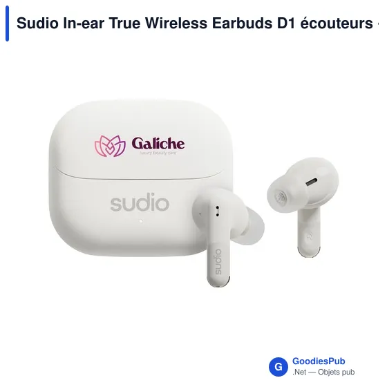 Écouteurs sans fil personnalisables Sudio In-ear True Wireless D1 avec logo - Image 8