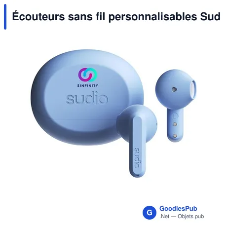 Écouteurs sans fil personnalisables Sudio In-ear TWS A3 avec logo