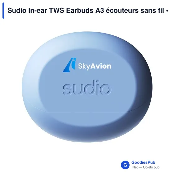 Écouteurs sans fil personnalisables Sudio In-ear TWS A3 avec logo - Image 3