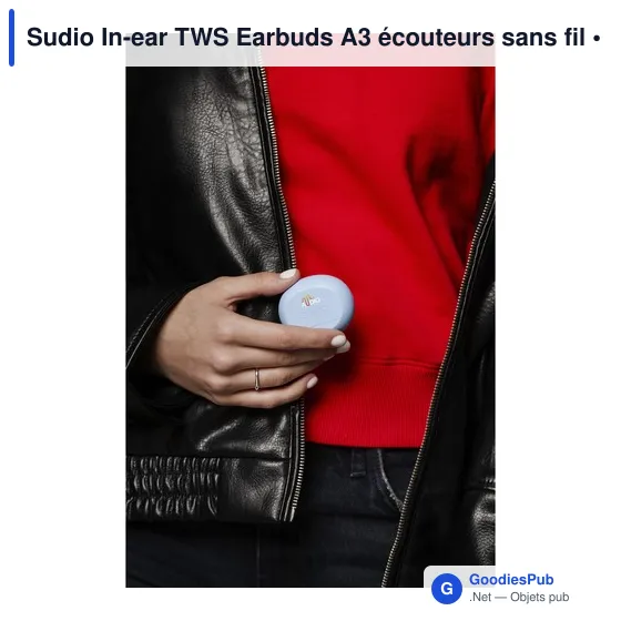 Écouteurs sans fil personnalisables Sudio In-ear TWS A3 avec logo - Image 6