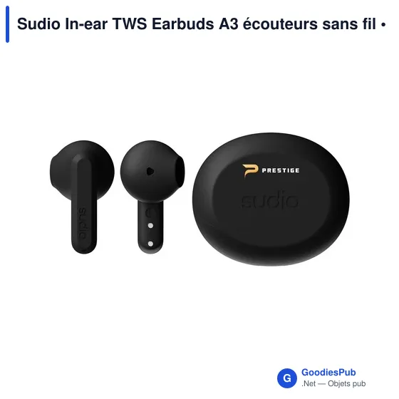 Écouteurs sans fil personnalisables Sudio In-ear TWS A3 avec logo - Image 9
