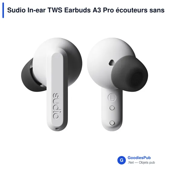 Écouteurs sans fil personnalisables Sudio A3 Pro avec logo - Image 4