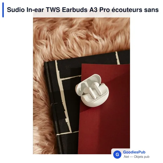 Écouteurs sans fil personnalisables Sudio A3 Pro avec logo - Image 6