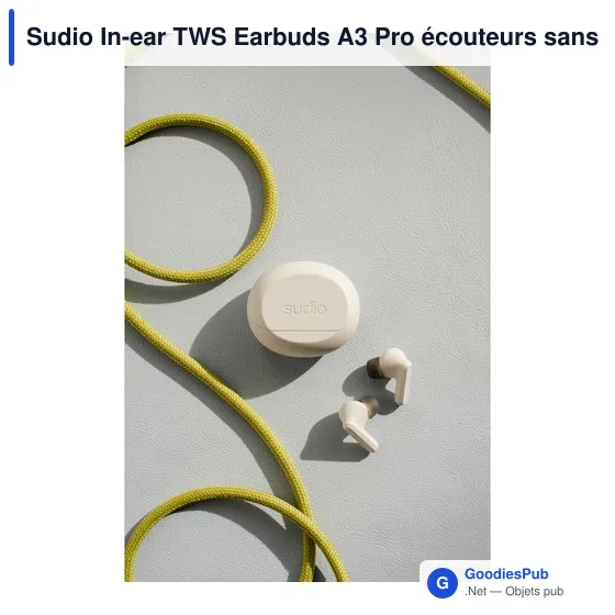 Écouteurs sans fil personnalisables Sudio A3 Pro avec logo - Image 9