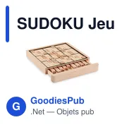 SUDOKU Jeu de plateau sudoku en bois - Miniature 1