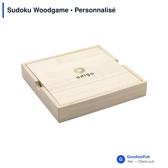 Jeu de société Sudoku personnalisable en bois avec logo - Image 2