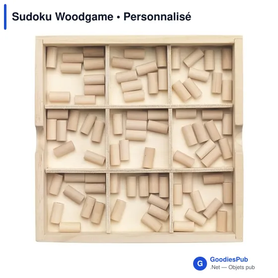 Jeu de société Sudoku personnalisable en bois avec logo - Image 4