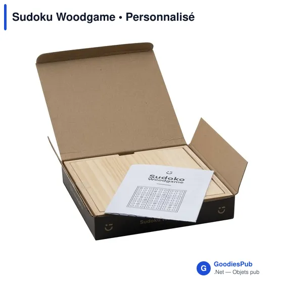 Jeu de société Sudoku personnalisable en bois avec logo - Image 7