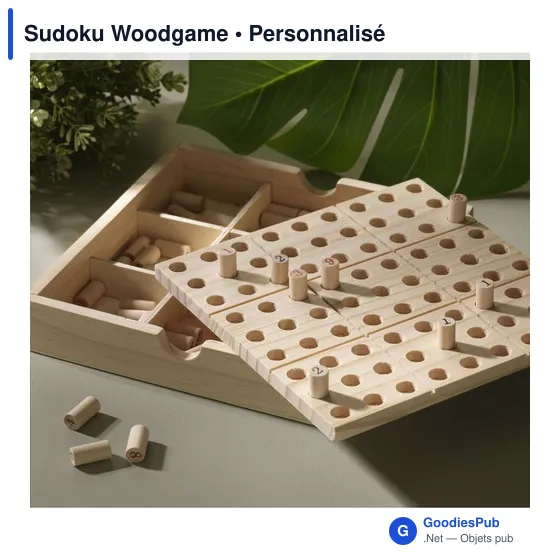 Jeu de société Sudoku personnalisable en bois avec logo - Image 8