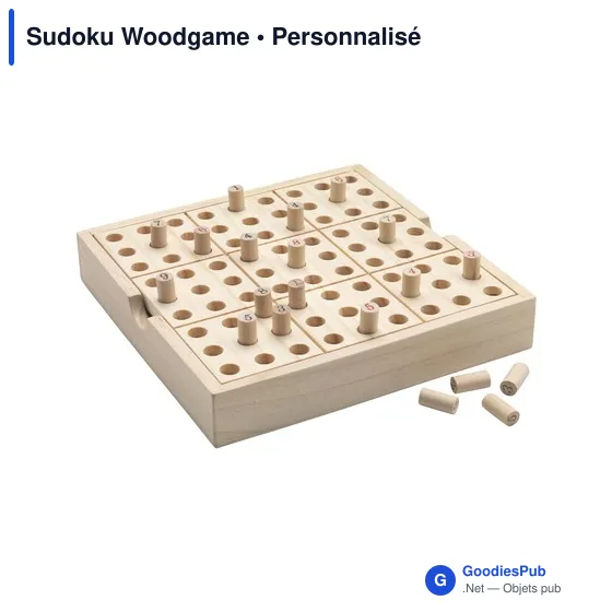 Jeu de société Sudoku personnalisable en bois avec logo - Image 9