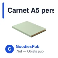 Carnet A5 personnalisable en PLA avec logo - SUGAR - Miniature 1