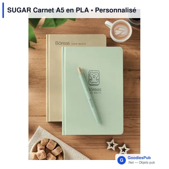 Carnet A5 personnalisable en PLA avec logo - SUGAR - Image 4