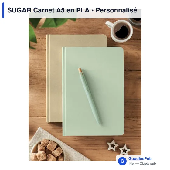 Carnet A5 personnalisable en PLA avec logo - SUGAR - Image 5