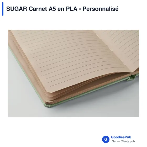 Carnet A5 personnalisable en PLA avec logo - SUGAR - Image 6