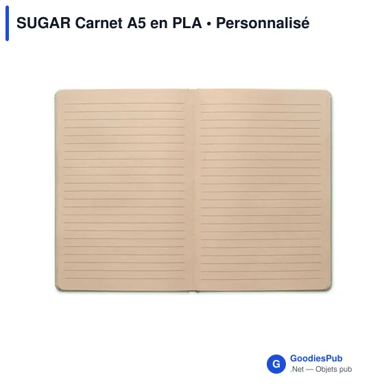 Carnet A5 personnalisable en PLA avec logo - SUGAR - Image 7