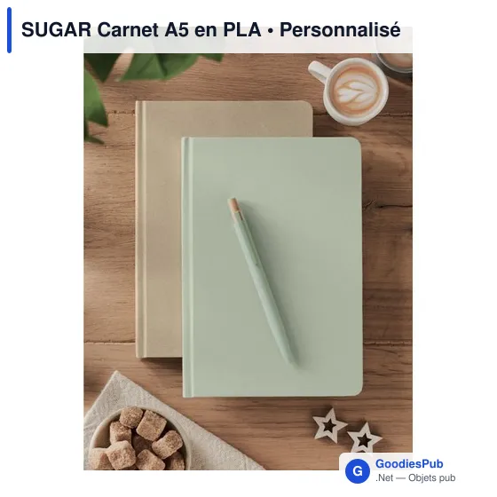 Carnet A5 personnalisable en PLA avec logo - SUGAR - Image 8