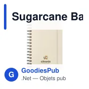 Carnet A5 personnalisable en bagasse de canne à sucre avec logo - Miniature 1
