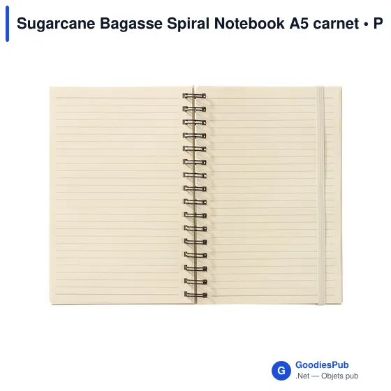 Carnet A5 personnalisable en bagasse de canne à sucre avec logo - Image 4