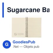 Carnet A5 personnalisable en bagasse de canne à sucre avec logo - Miniature 5