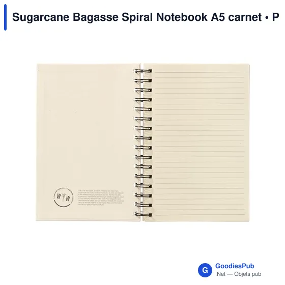 Carnet A5 personnalisable en bagasse de canne à sucre avec logo - Image 5