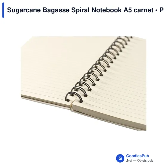 Carnet A5 personnalisable en bagasse de canne à sucre avec logo - Image 6