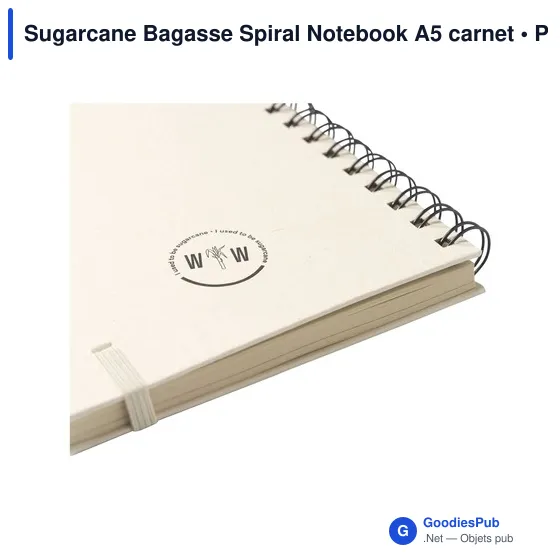 Carnet A5 personnalisable en bagasse de canne à sucre avec logo - Image 7