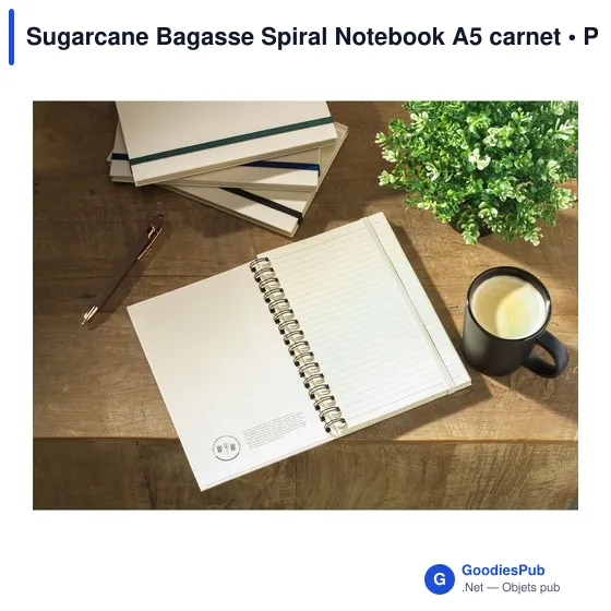 Carnet A5 personnalisable en bagasse de canne à sucre avec logo - Image 8