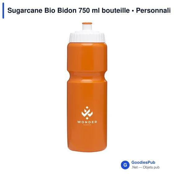 Bidon personnalisable 750 ml avec logo - Sugarcane Bio - Image 1