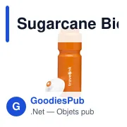 Bidon personnalisable 750 ml avec logo - Sugarcane Bio - Miniature 2