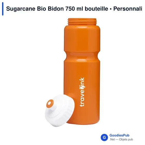 Bidon personnalisable 750 ml avec logo - Sugarcane Bio - Image 2