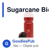 Bidon personnalisable 750 ml avec logo - Sugarcane Bio - Miniature 7