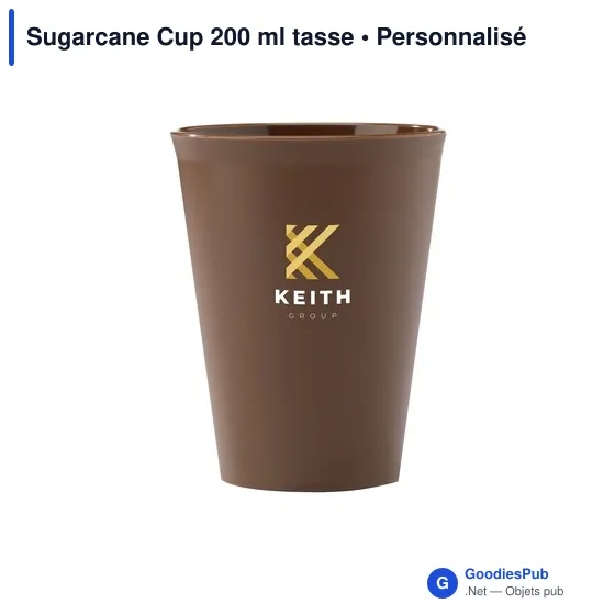 Gobelet réutilisable personnalisable Sugarcane Cup 200 ml avec logo - Image 11