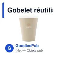 Gobelet réutilisable personnalisable Sugarcane Cup 200 ml avec logo - Miniature 5