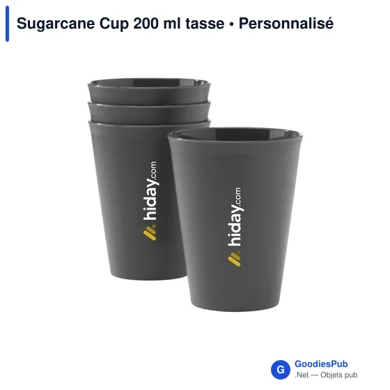 Gobelet réutilisable personnalisable Sugarcane Cup 200 ml avec logo - Image 7