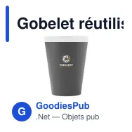 Gobelet réutilisable personnalisable Sugarcane Cup 200 ml avec logo - Miniature 8