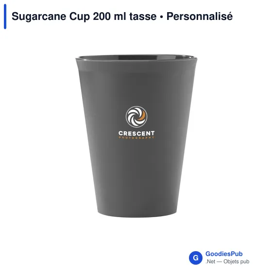 Gobelet réutilisable personnalisable Sugarcane Cup 200 ml avec logo - Image 8