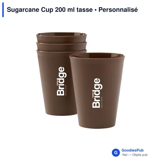 Gobelet réutilisable personnalisable Sugarcane Cup 200 ml avec logo - Image 10