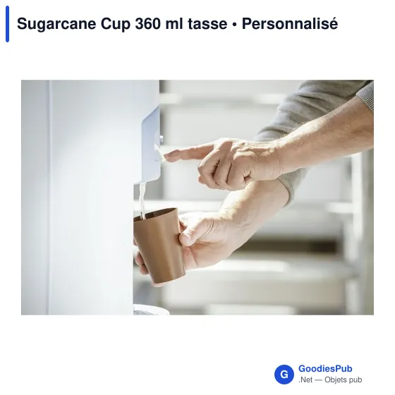 Gobelet réutilisable personnalisable Sugarcane Cup 360 ml avec logo - Image 2