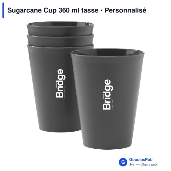 Gobelet réutilisable personnalisable Sugarcane Cup 360 ml avec logo - Image 12