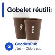 Gobelet réutilisable personnalisable Sugarcane Cup 360 ml avec logo - Miniature 3