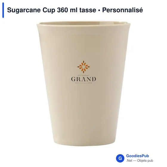 Gobelet réutilisable personnalisable Sugarcane Cup 360 ml avec logo - Image 8