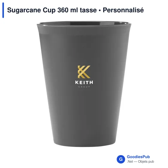 Gobelet réutilisable personnalisable Sugarcane Cup 360 ml avec logo - Image 9
