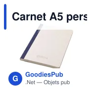 Carnet A5 personnalisable en papier recyclé avec logo - Miniature 11