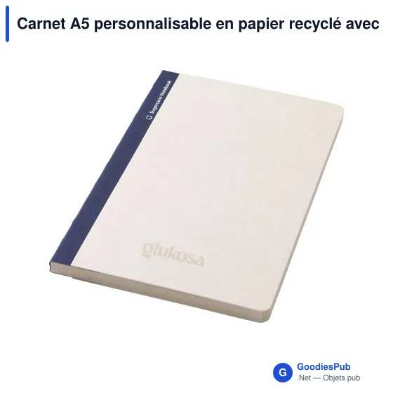 Carnet A5 personnalisable en papier recyclé avec logo - Image 11