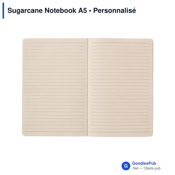 Carnet A5 personnalisable en papier recyclé avec logo - Image 3
