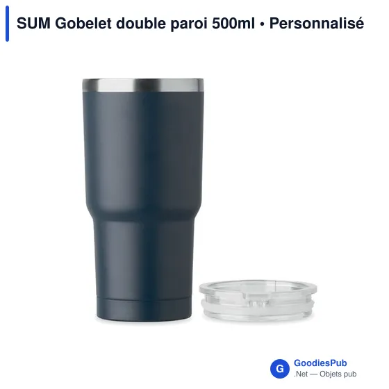 Gobelet isotherme personnalisable 500ml avec logo - SUM - Image 2