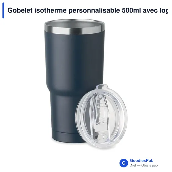 Gobelet isotherme personnalisable 500ml avec logo - SUM - Image 4