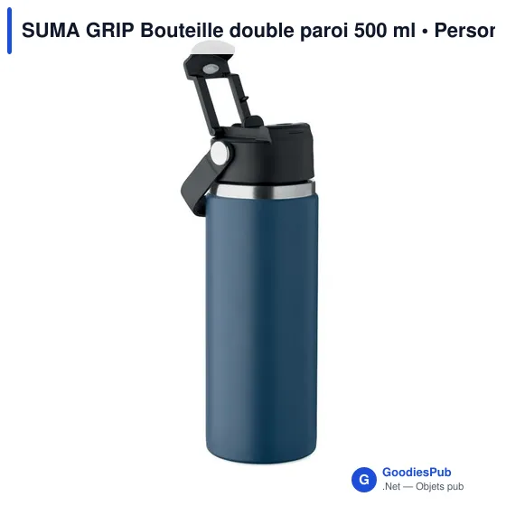 Bouteille isotherme personnalisable SUMA GRIP 500 ml avec logo - Image 2